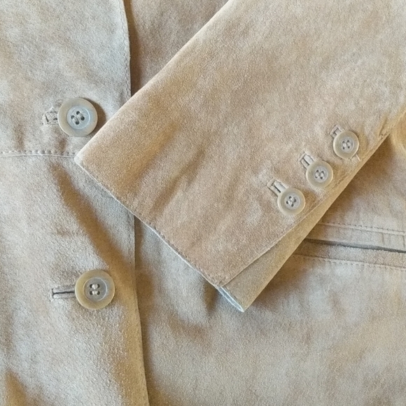 H & M 100 % suede coat in camel beige - Picture 7 of 11